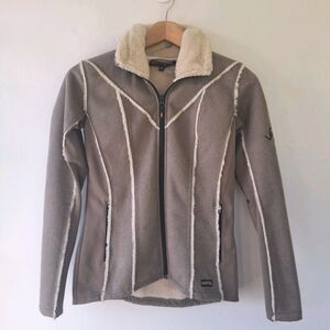 Kerrits Womens Jacket Coat Size XS 2-Tone Faux Fur Soft Equestrian Riding